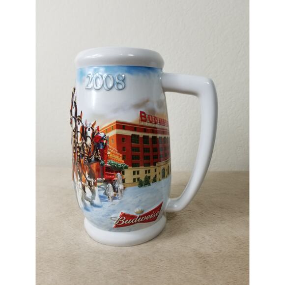 Budweiser Beer Stein Mug 75 Years of Proud Tradition 2008 Handcrafted 7" Brazil - Picture 6 of 12